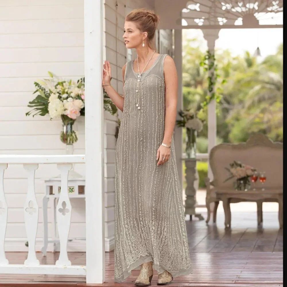 NWT Gretty Zueger / Sundance Davenport Dress in Crystal | Size XS